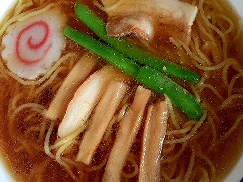 インゲン入りのラーメン☆